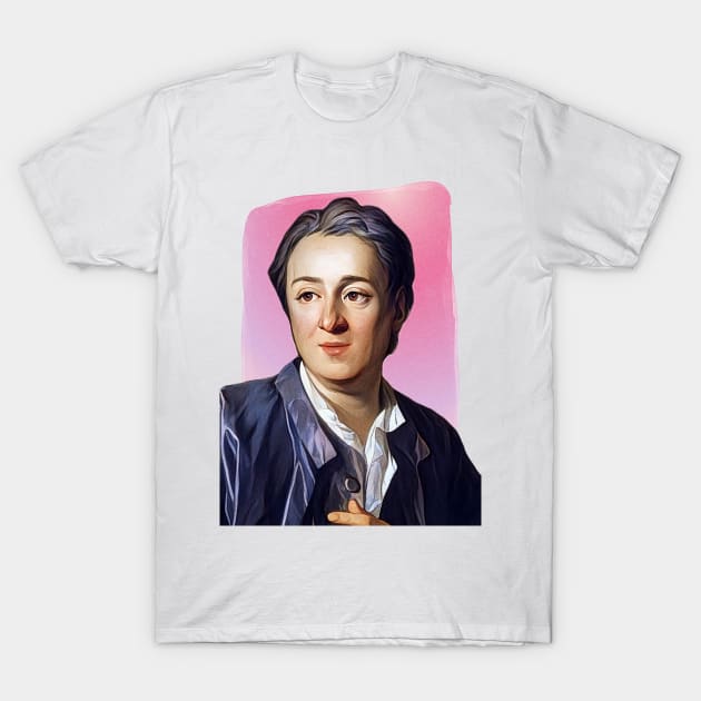 French Philosopher Denis Diderot illustration T-Shirt by Litstoy 